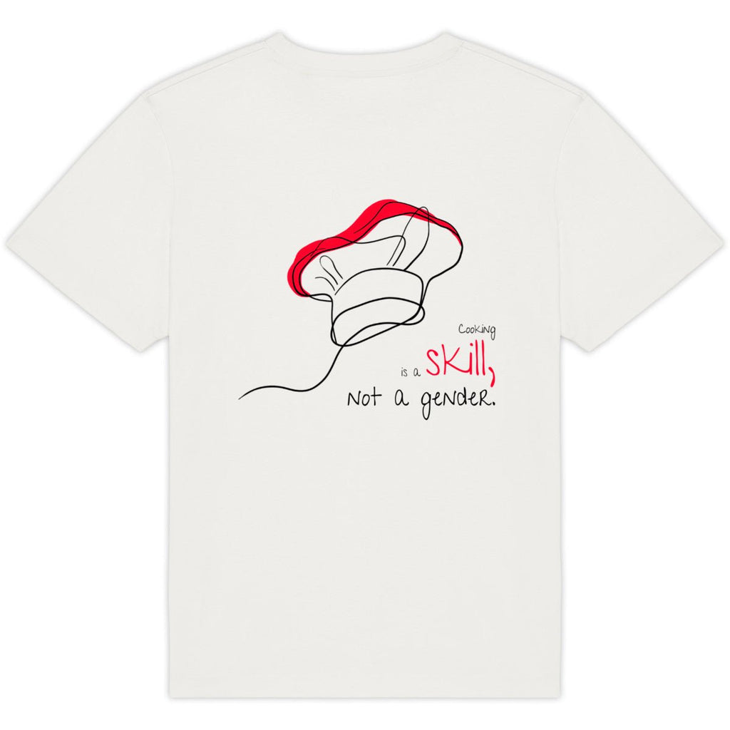 No Shit Shirts - Oversize Shirt (Backprint): Cooking is a skill, not a gender. - Gender Roles - basic