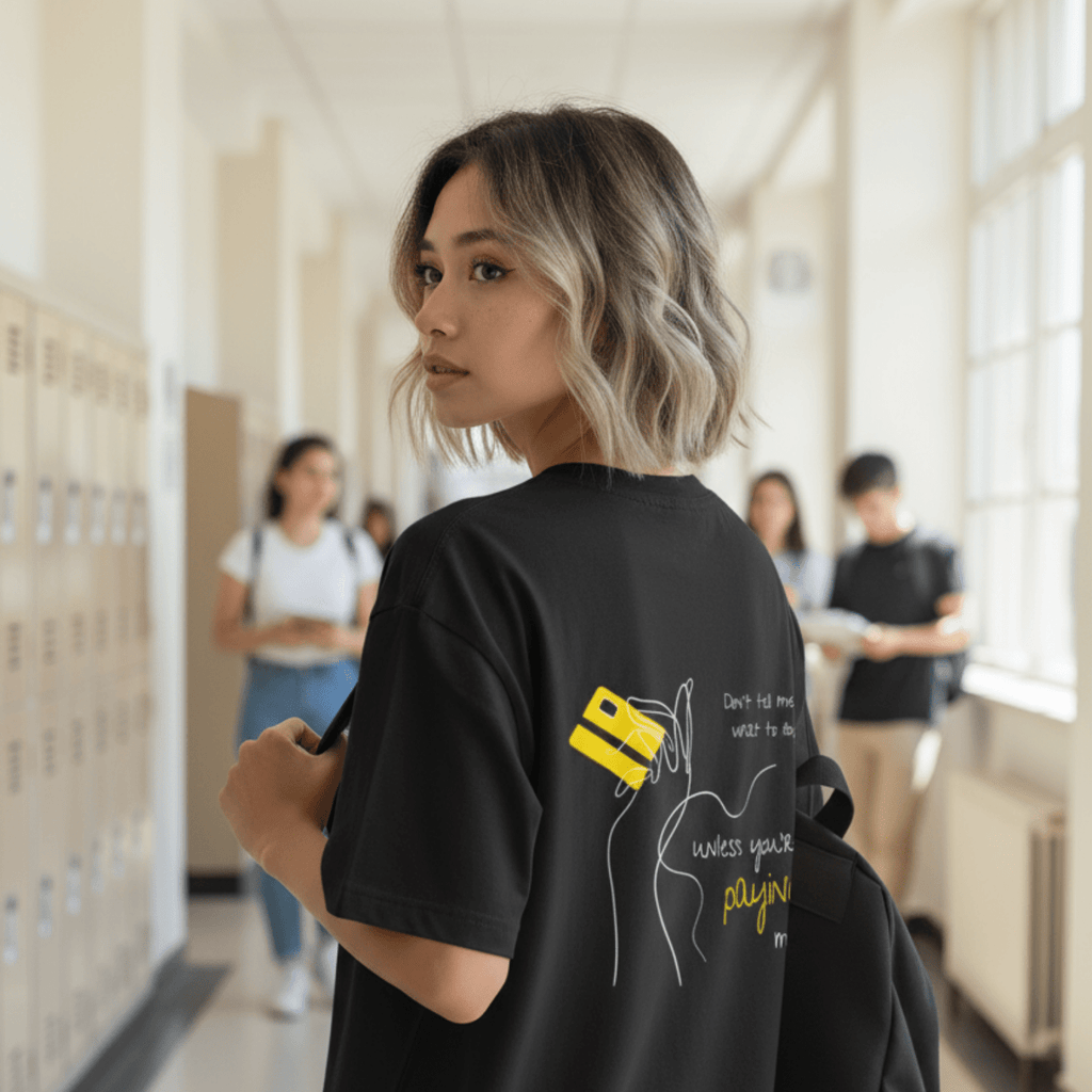 No Shit Shirts - Oversize Shirt (Backprint): Don’t tell me what to do, unless you’re paying me - Mansplaining - basic