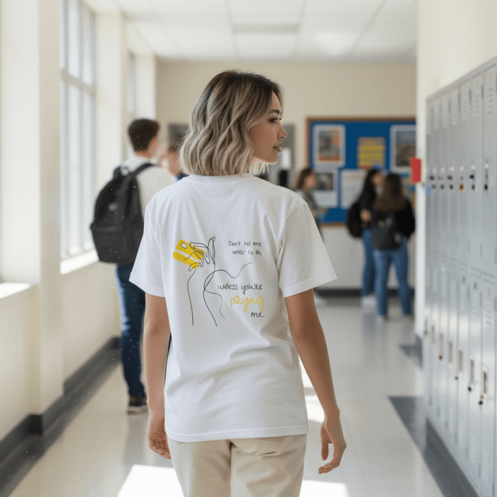 No Shit Shirts - Oversize Shirt (Backprint): Don’t tell me what to do, unless you’re paying me - Mansplaining - basic