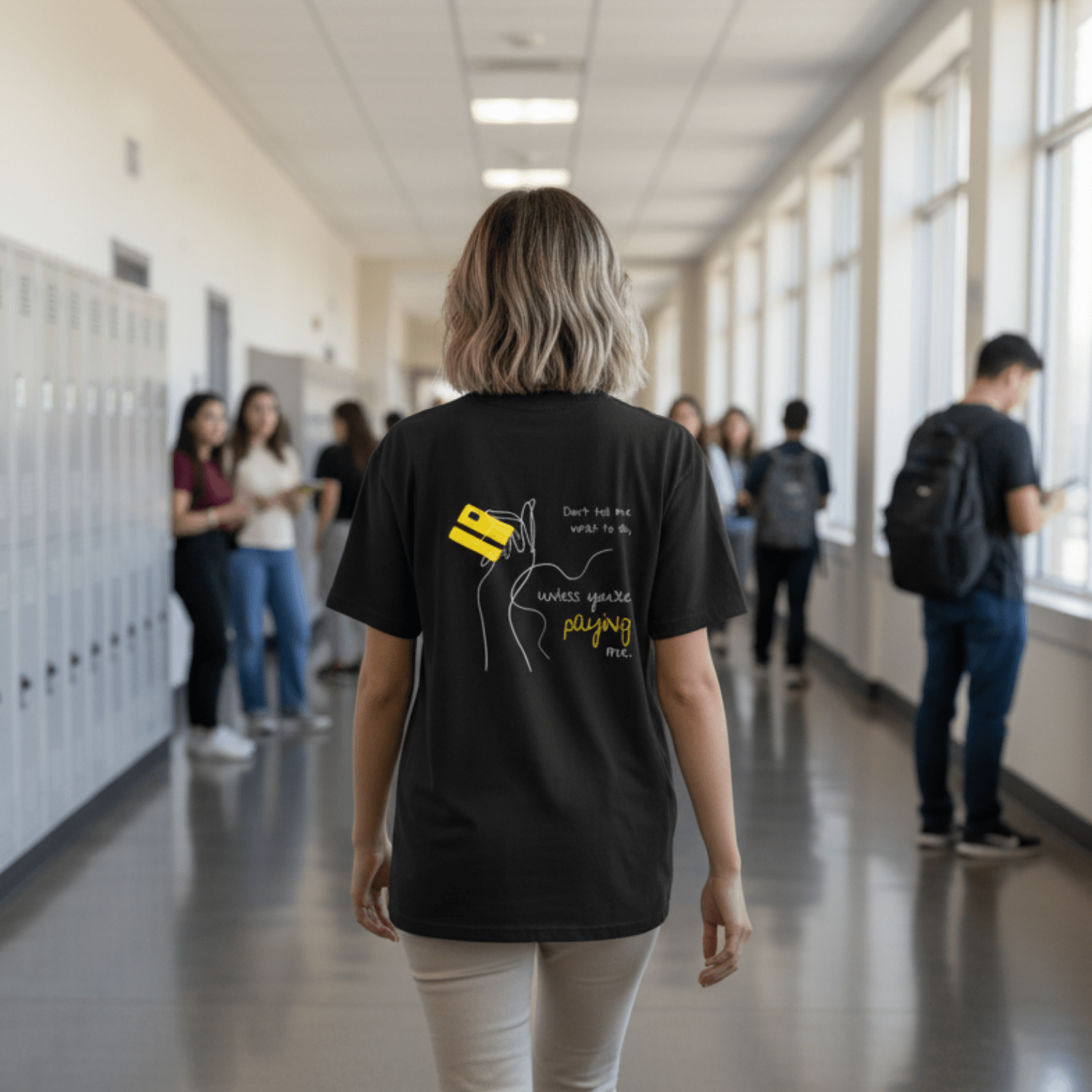 No Shit Shirts - Oversize Shirt (Backprint): Don’t tell me what to do, unless you’re paying me - Mansplaining - basic