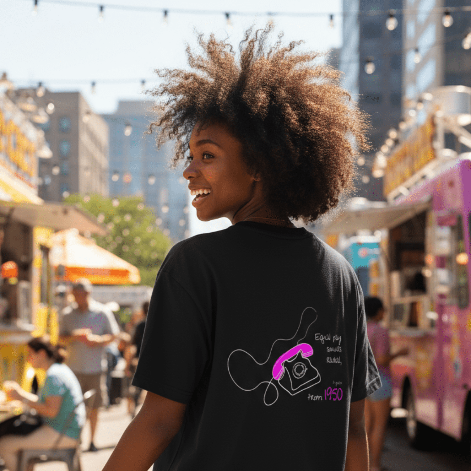 No Shit Shirts - Oversize Shirt (Backprint): Equal pay sounds radical… if you’re from 1950. - Equal Pay - basic