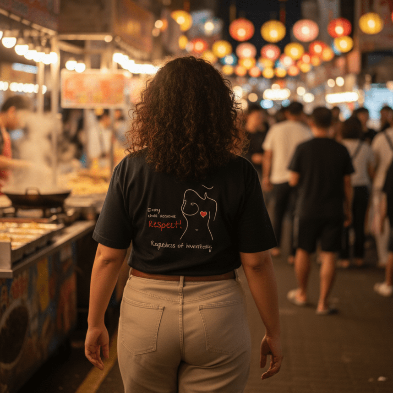 No Shit Shirts - Oversize Shirt (Backprint): Every chest deserves respect. Regardless of inventory. - Body & Autonomy & Sexism - basic