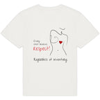 No Shit Shirts - Oversize Shirt (Backprint): Every chest deserves respect. Regardless of inventory. - Body & Autonomy & Sexism - basic