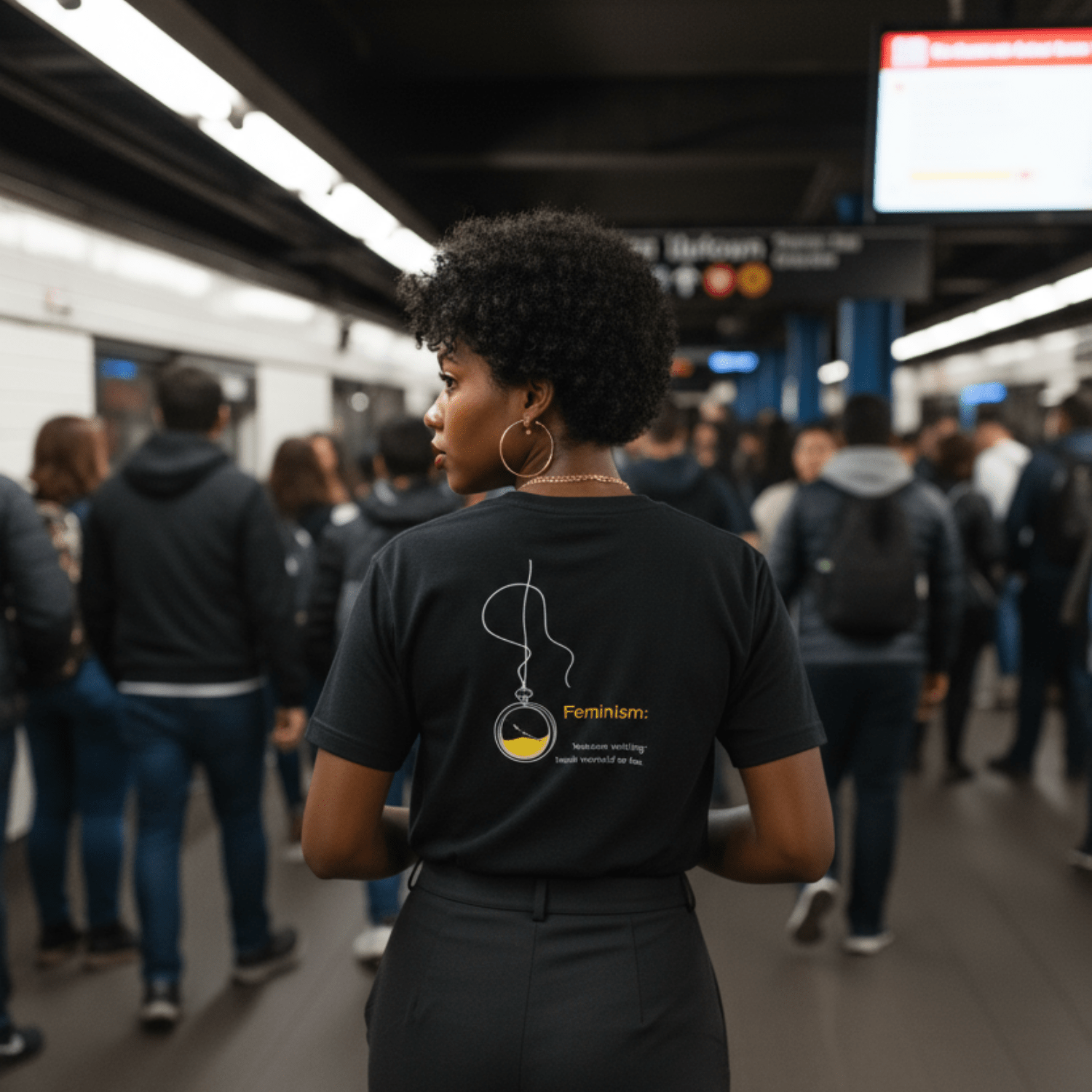 No Shit Shirts - Oversize Shirt (Backprint): Feminism: because “waiting” hasn’t worked so far - Oversize Shirts - basic