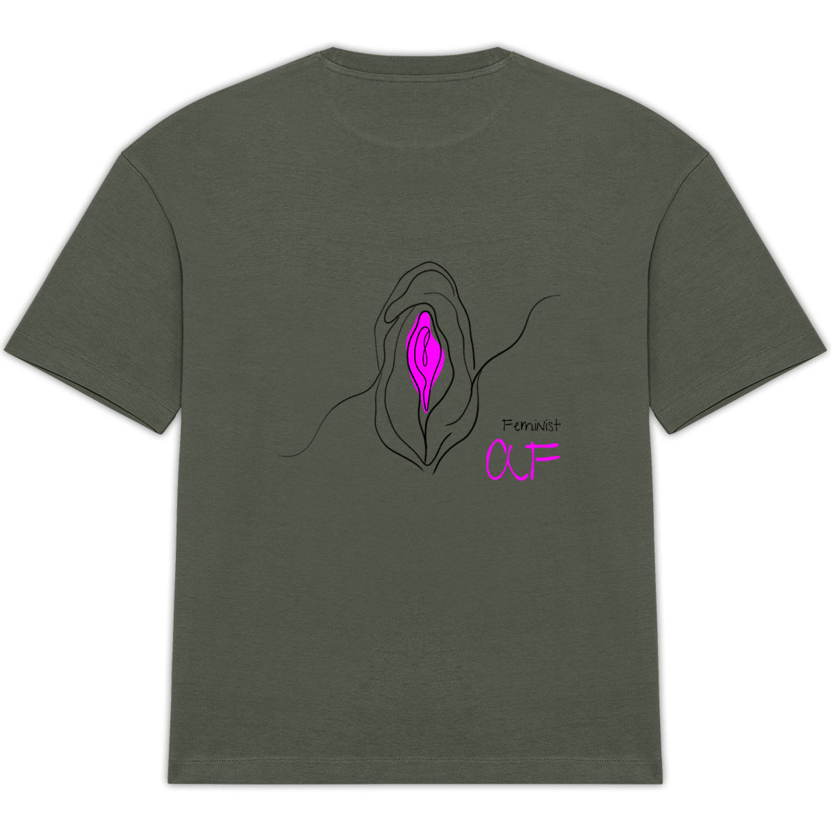 No Shit Shirts - Oversize Shirt (Backprint): Feminist AF - Oversize Shirts - basic