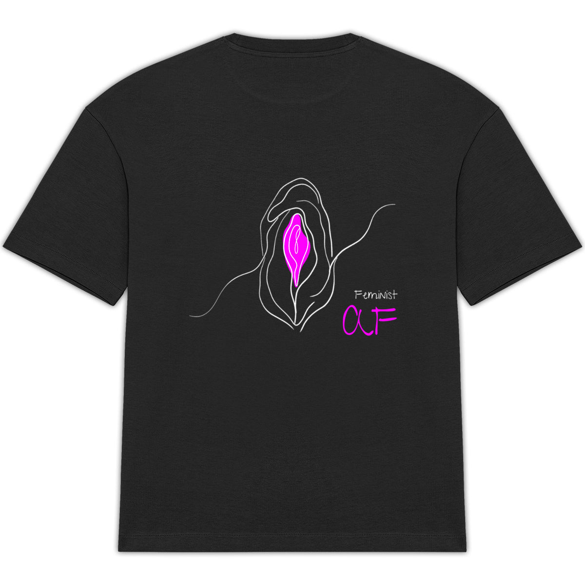 No Shit Shirts - Oversize Shirt (Backprint): Feminist AF - Oversize Shirts - basic