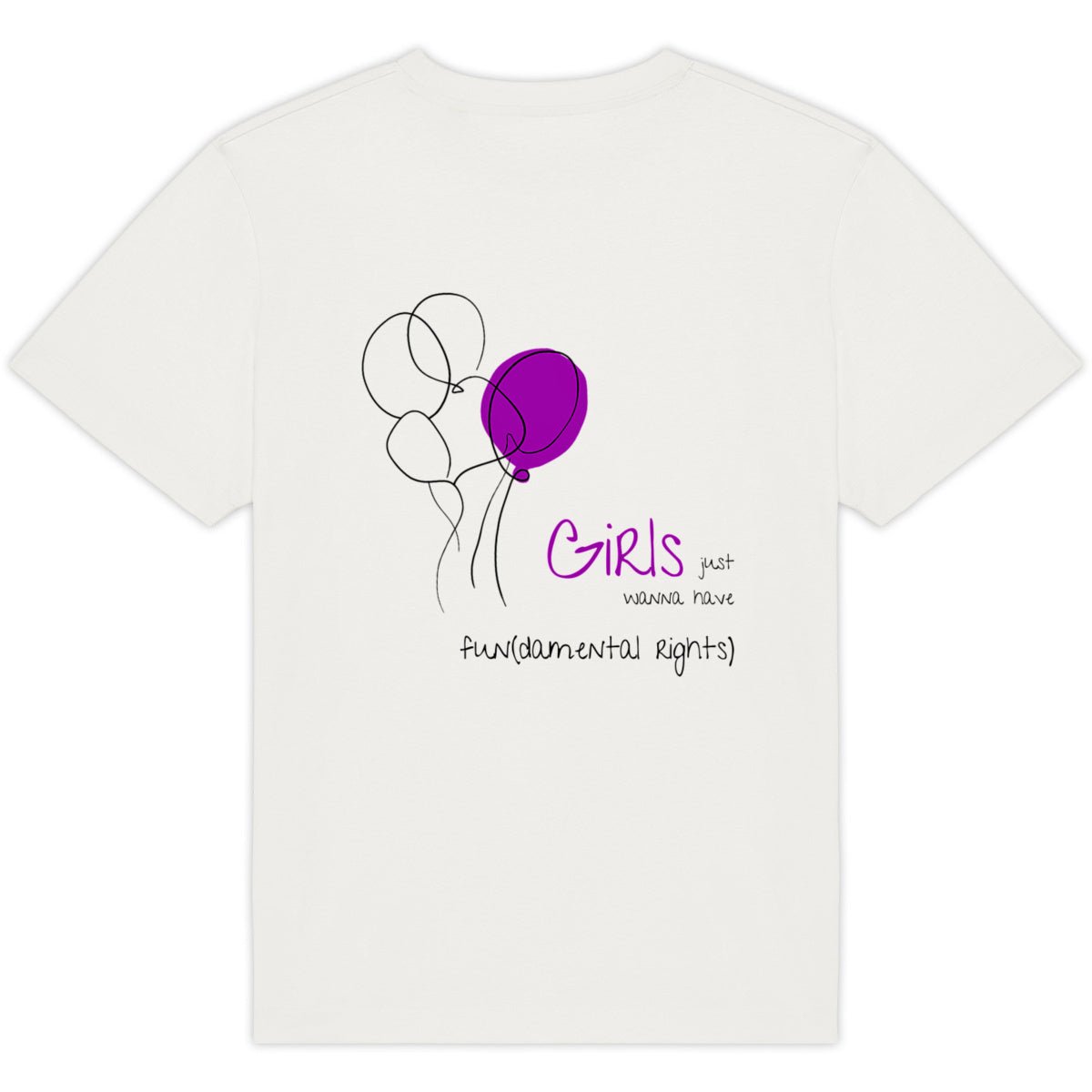No Shit Shirts - Oversize Shirt (Backprint): Girls just wanna have fun(damental rights) - Oversize Shirts - basic