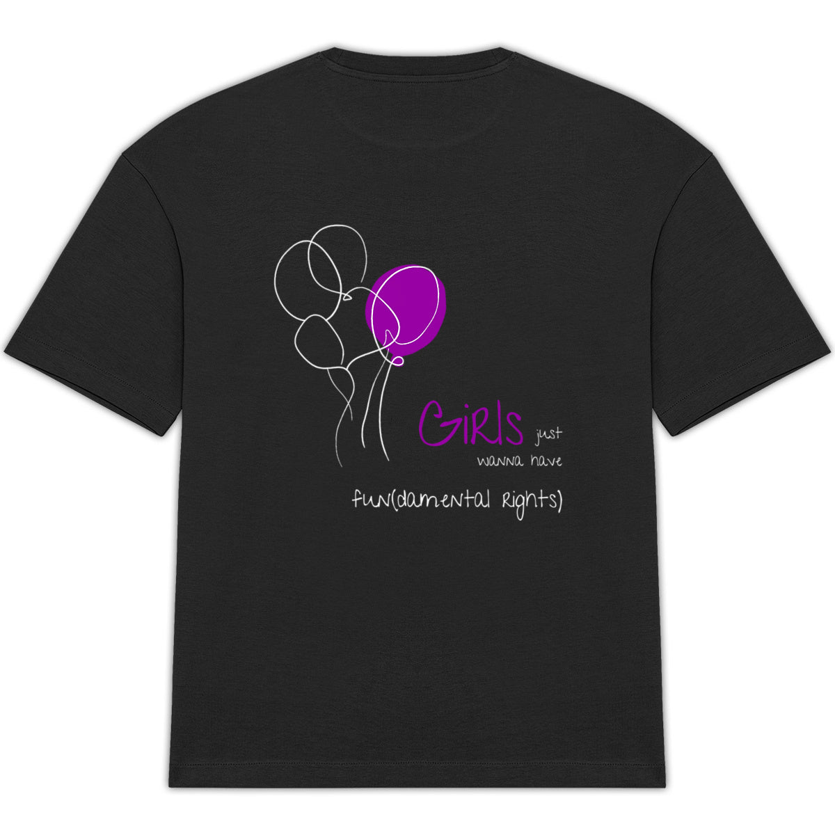 No Shit Shirts - Oversize Shirt (Backprint): Girls just wanna have fun(damental rights) - Oversize Shirts - basic