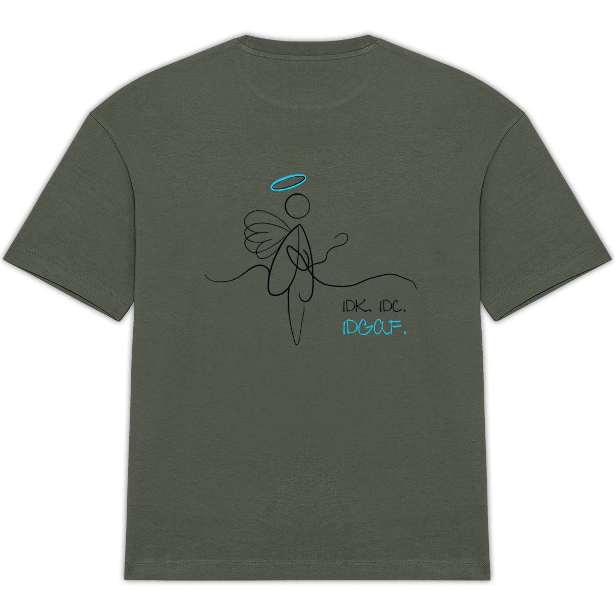 No Shit Shirts - Oversize Shirt (Backprint): IDK. IDC. IDGAF. - Oversize Shirts - basic
