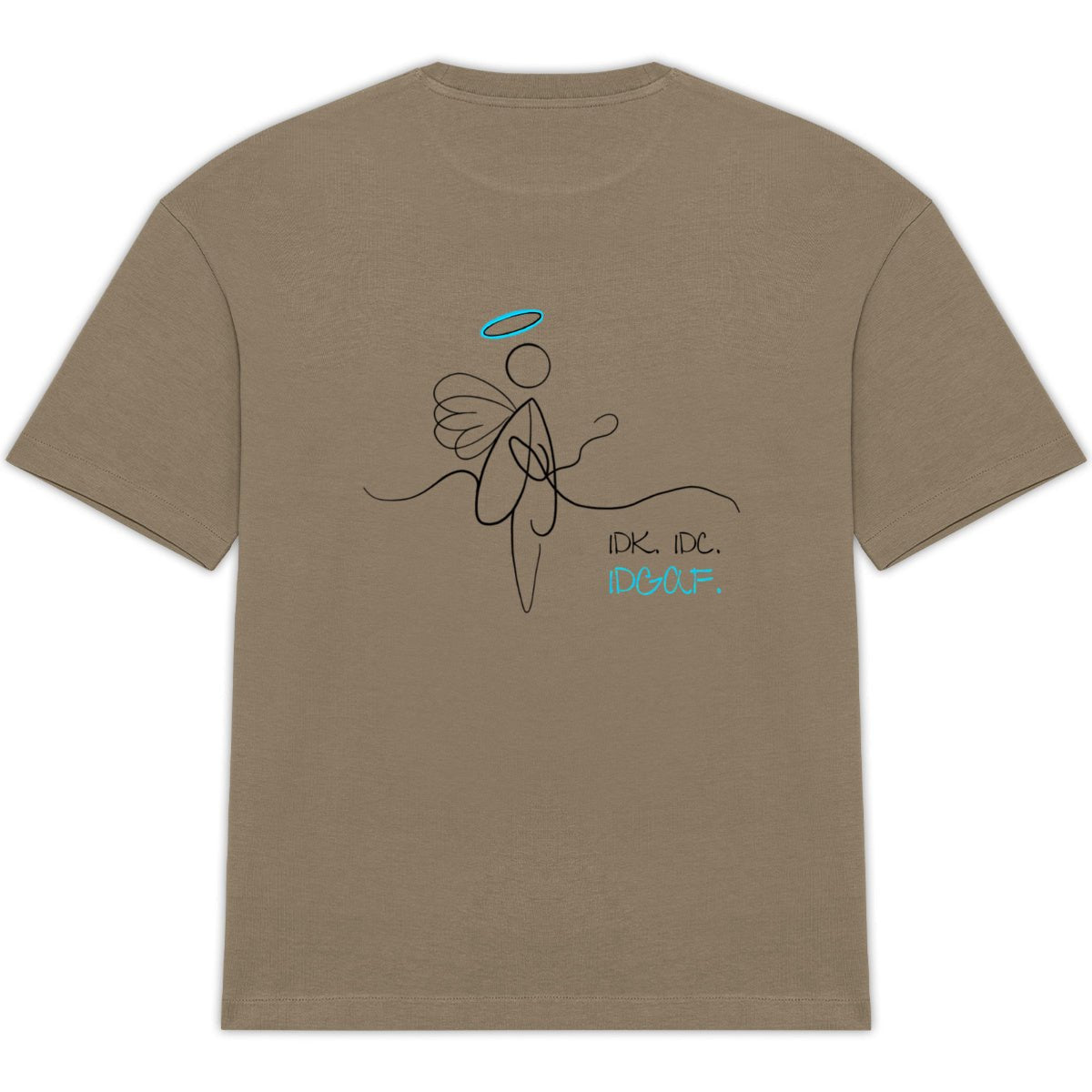 No Shit Shirts - Oversize Shirt (Backprint): IDK. IDC. IDGAF. - Oversize Shirts - basic