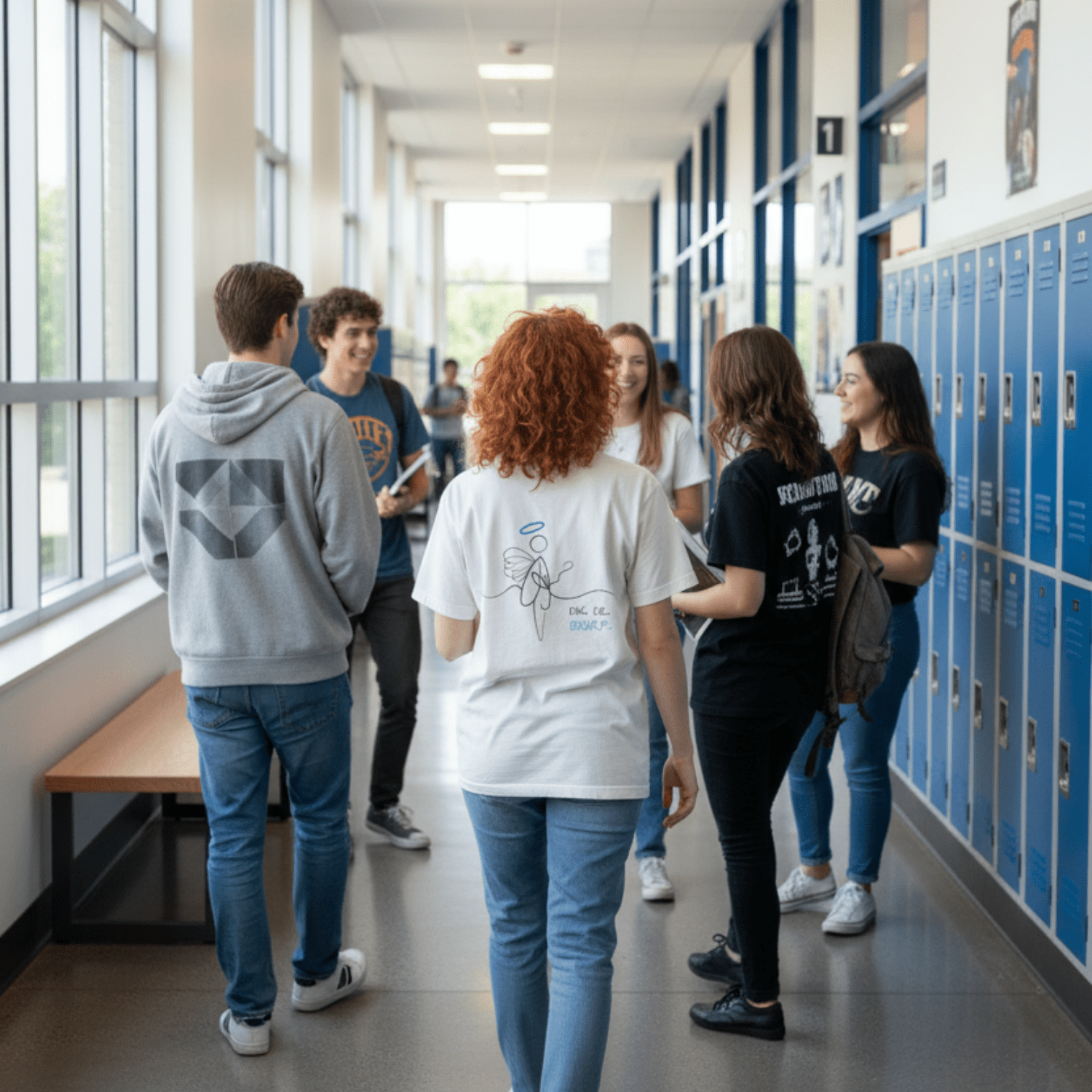 No Shit Shirts - Oversize Shirt (Backprint): IDK. IDC. IDGAF. - Oversize Shirts - basic