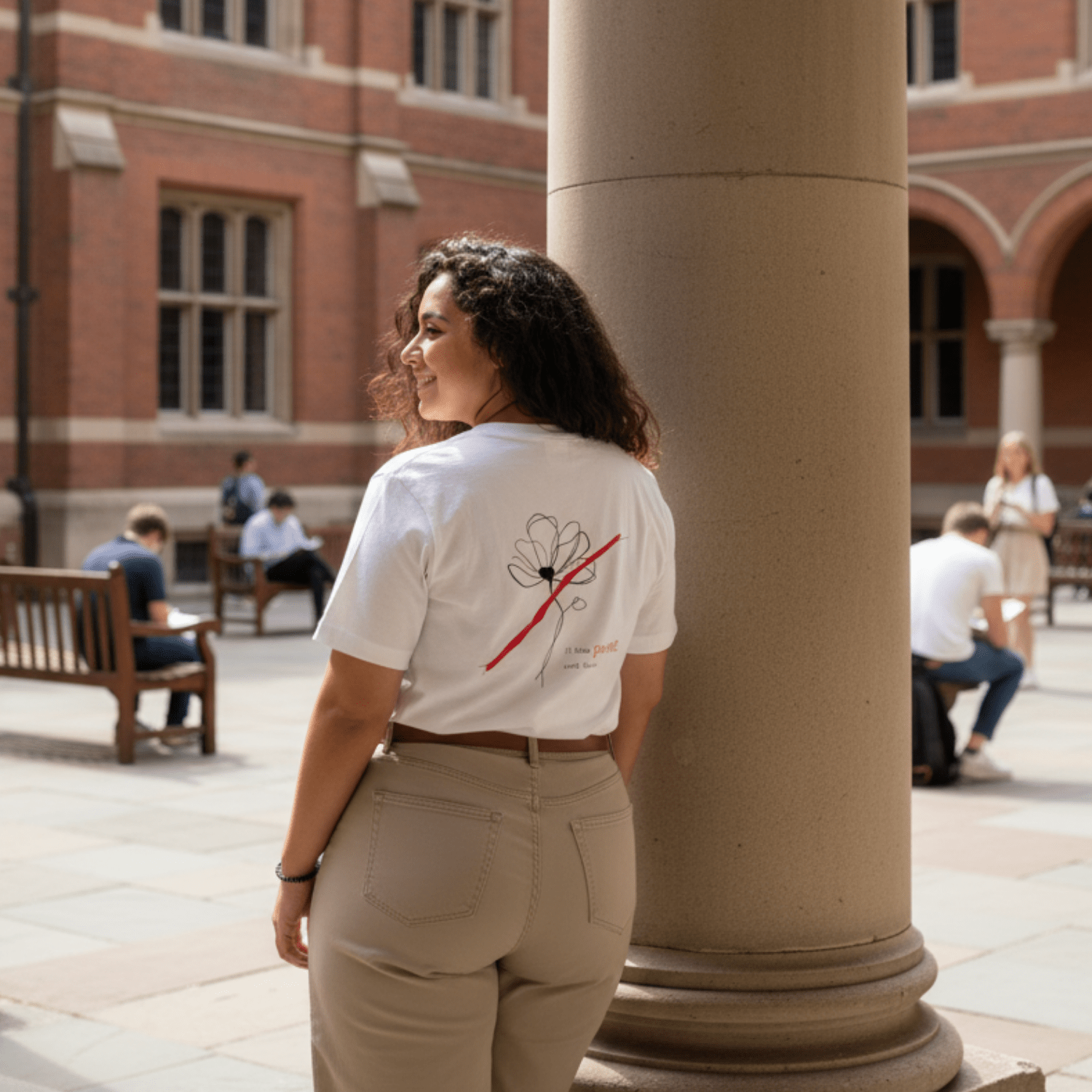 No Shit Shirts - Oversize Shirt (Backprint): I’ll take power over flowers - Oversize Shirts - basic