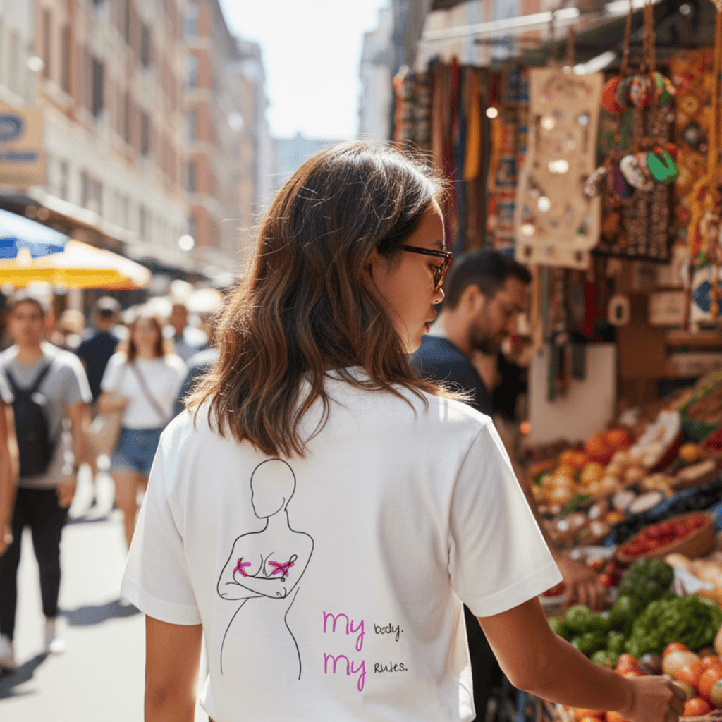 No Shit Shirts - Oversize Shirt (Backprint): My Body, My Rules - Body & Autonomy & Sexism - basic