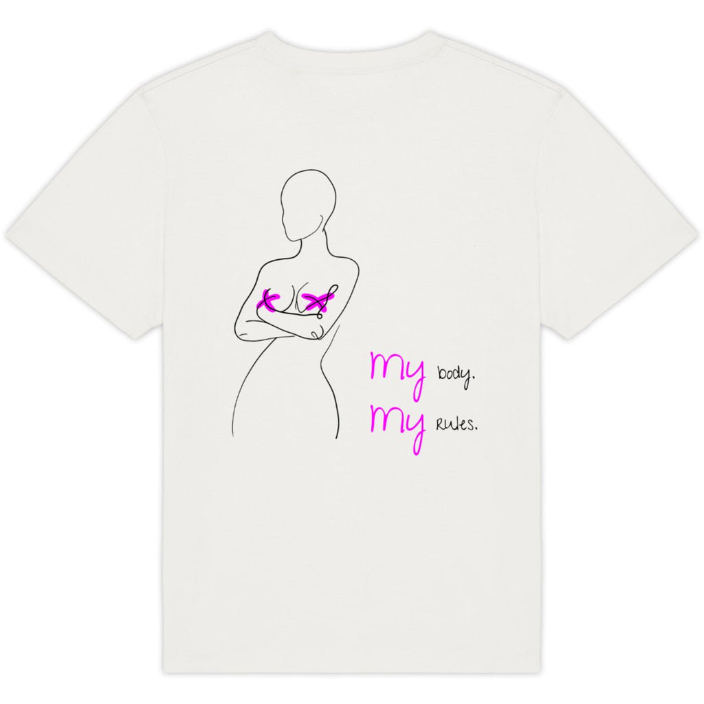 No Shit Shirts - Oversize Shirt (Backprint): My Body, My Rules - Body & Autonomy & Sexism - basic
