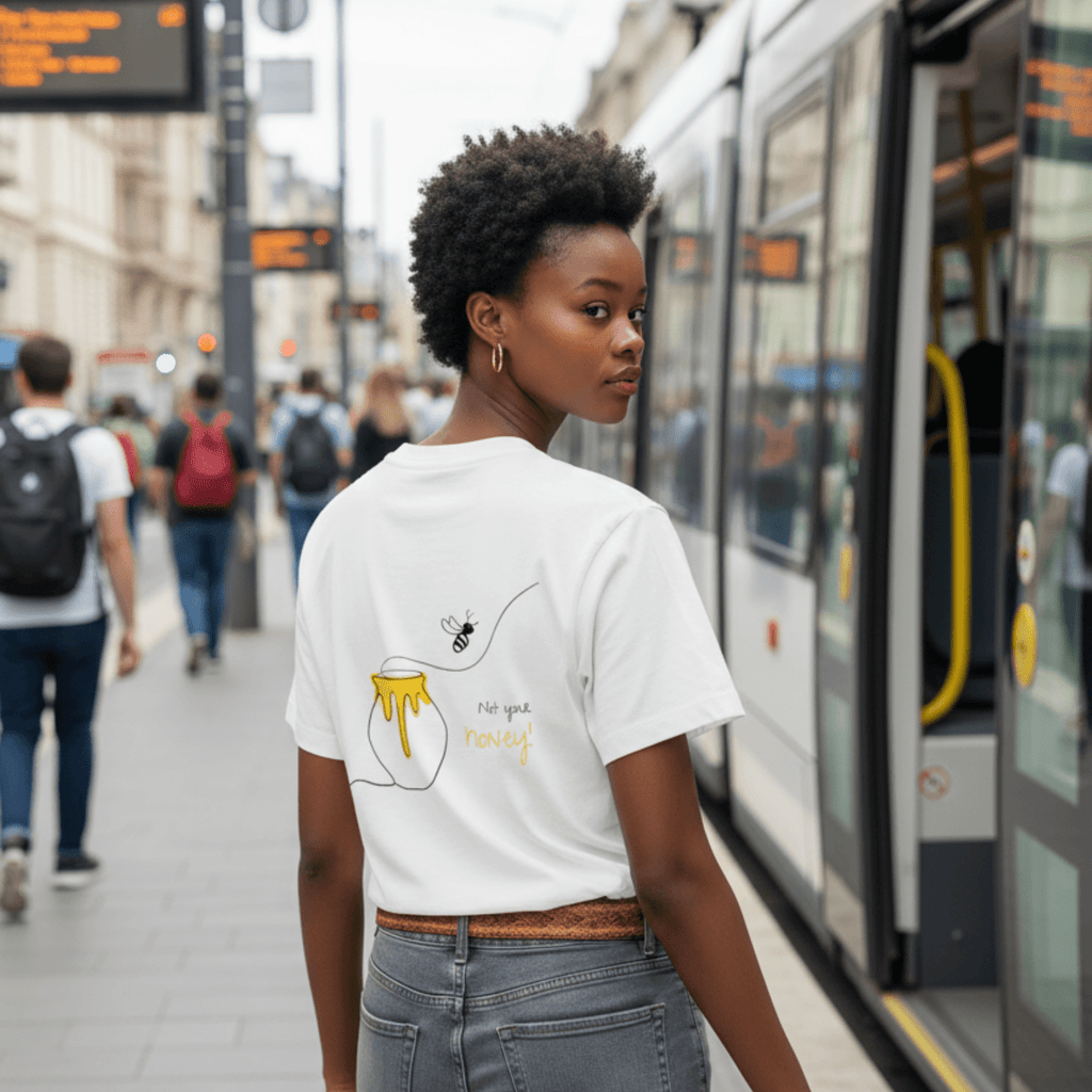 No Shit Shirts - Oversize Shirt (Backprint): Not your honey - Body & Autonomy & Sexism - basic