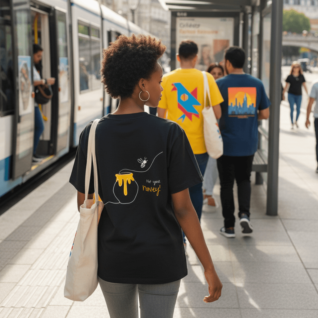 No Shit Shirts - Oversize Shirt (Backprint): Not your honey - Body & Autonomy & Sexism - basic