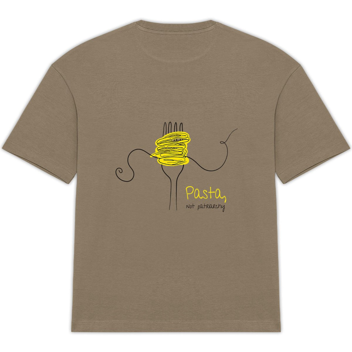 No Shit Shirts - Oversize Shirt (Backprint): Pasta, not patriarchy - Oversize Shirts - basic