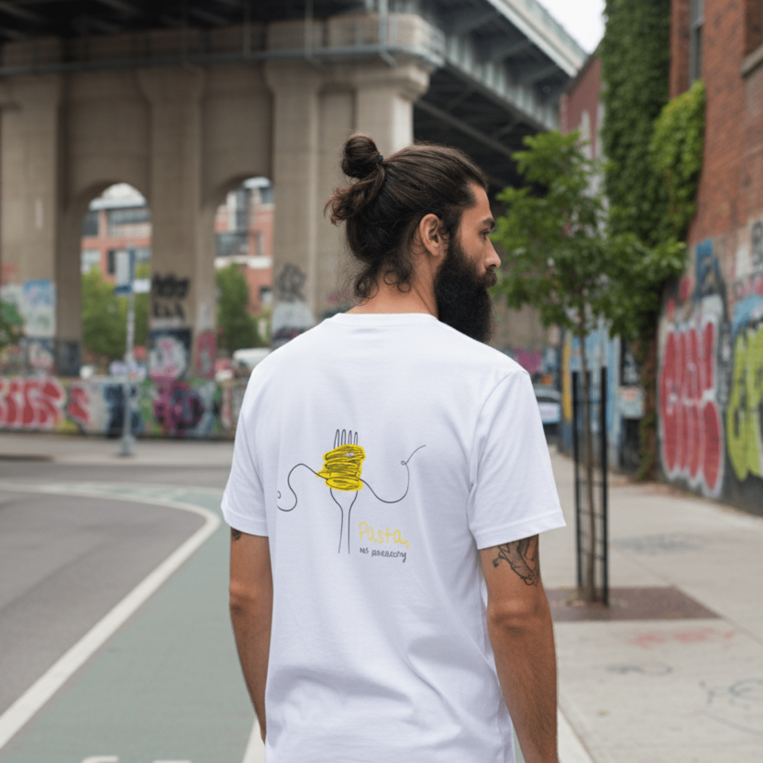 No Shit Shirts - Oversize Shirt (Backprint): Pasta, not patriarchy - Oversize Shirts - basic