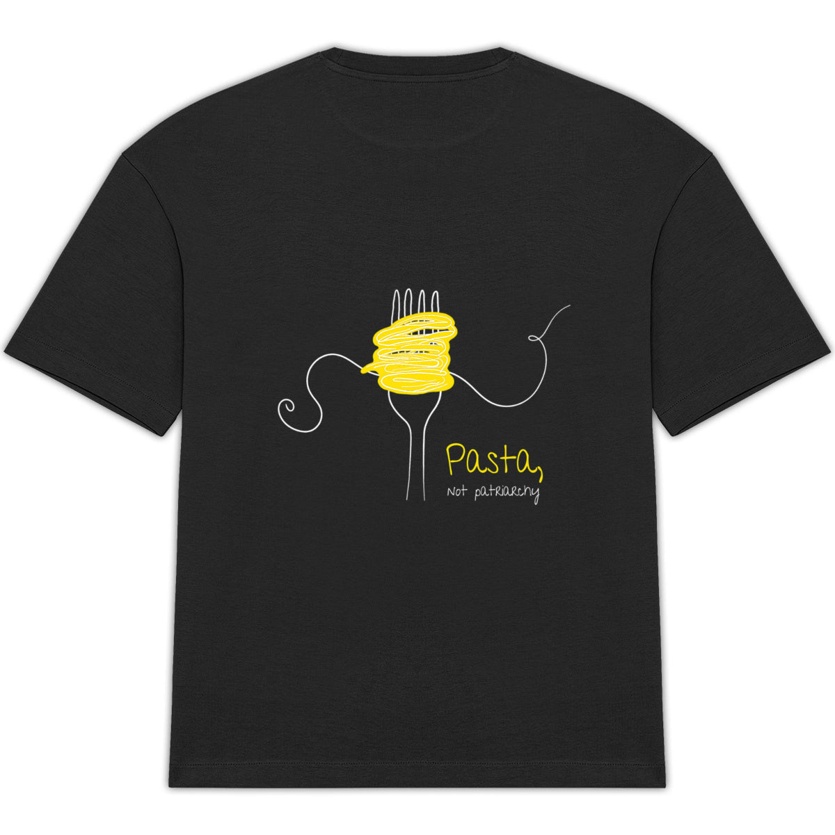 No Shit Shirts - Oversize Shirt (Backprint): Pasta, not patriarchy - Oversize Shirts - basic