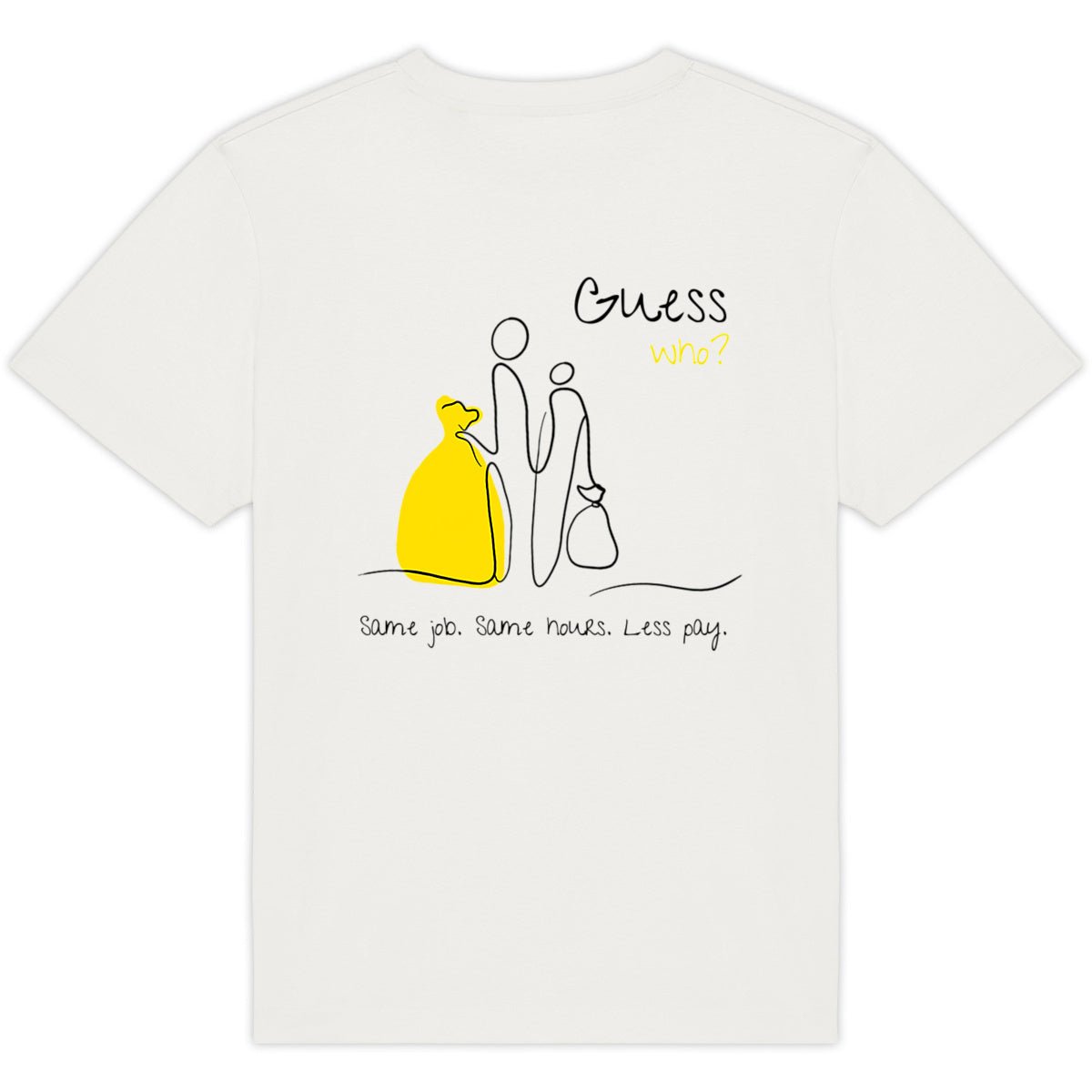 No Shit Shirts - Oversize Shirt (Backprint): Same job. Same hours. Less pay. Guess who? - Equal Pay - basic