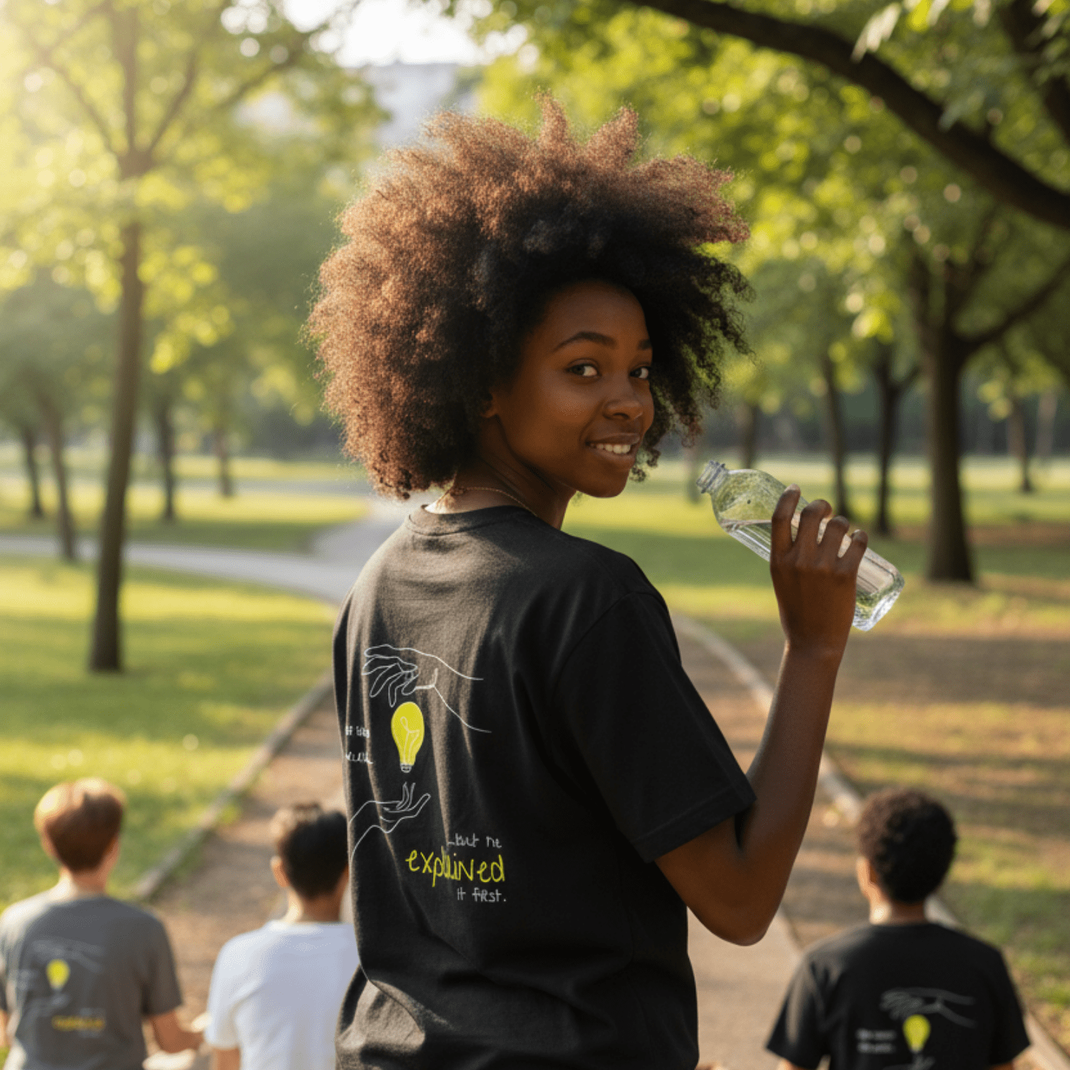 No Shit Shirts - Oversize Shirt (Backprint): She knew she could, but he explained it first. - Mansplaining - basic
