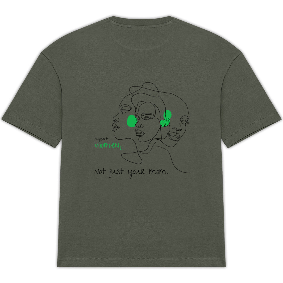 No Shit Shirts - Oversize Shirt (Backprint): Support women. Not just your mom - Oversize Shirts - basic