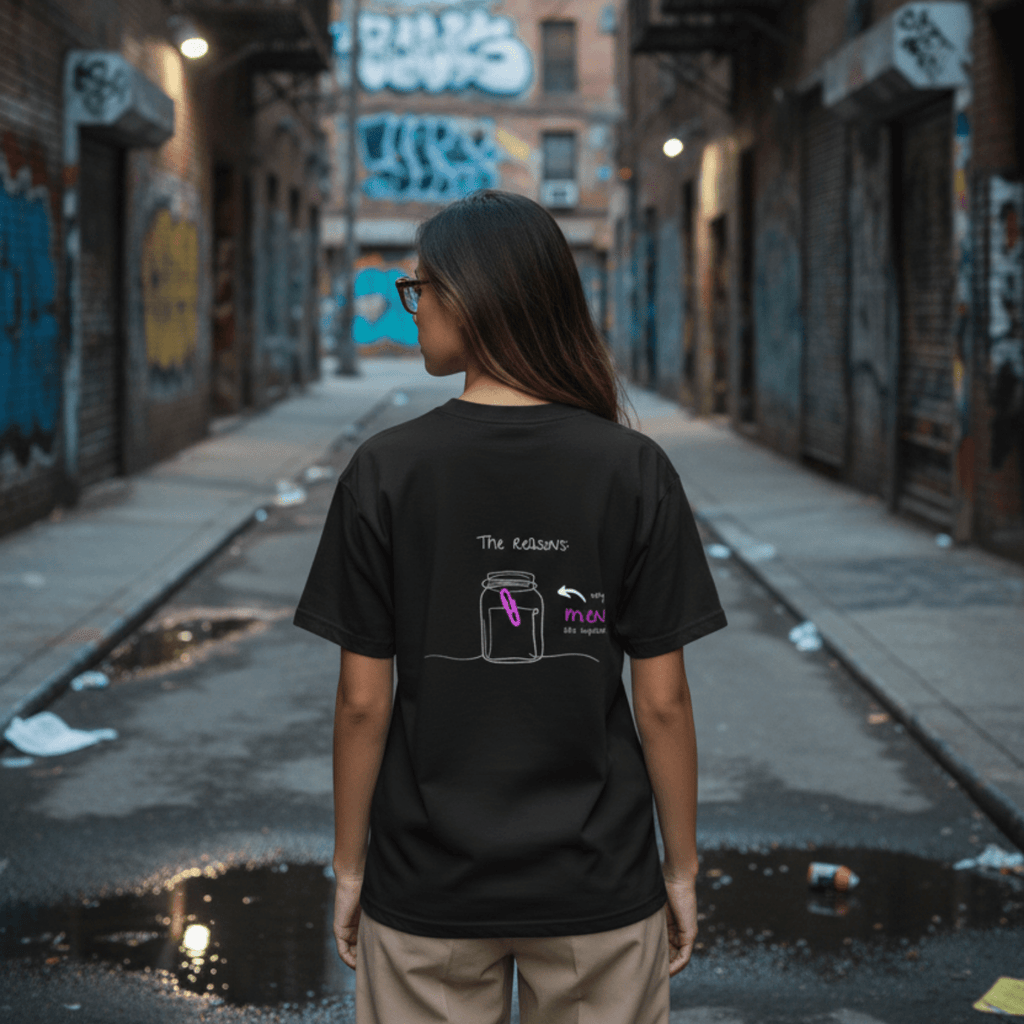 No Shit Shirts - Oversize Shirt (Backprint): The reasons why men are superior: - Gender Roles - basic