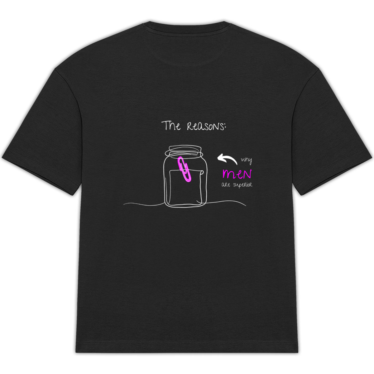 No Shit Shirts - Oversize Shirt (Backprint): The reasons why men are superior: - Gender Roles - basic