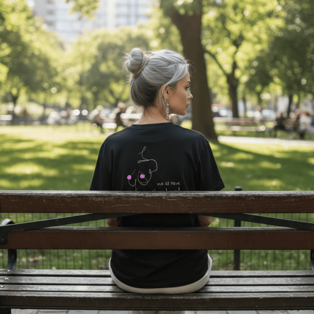 No Shit Shirts - Oversize Shirt (Backprint): We all have nipples! - Body & Autonomy & Sexism - basic