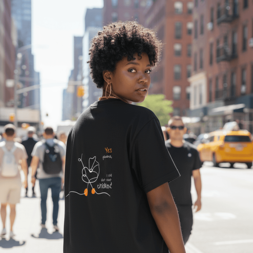 No Shit Shirts - Oversize Shirt (Backprint): Yes, grandma, I still don’t want children - Gender Roles - basic