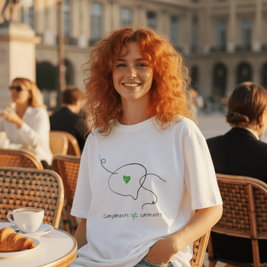 No Shit Shirts - Oversize Shirt (Frontprint Large): Compliments ≠ comments. - Mansplaining - basic