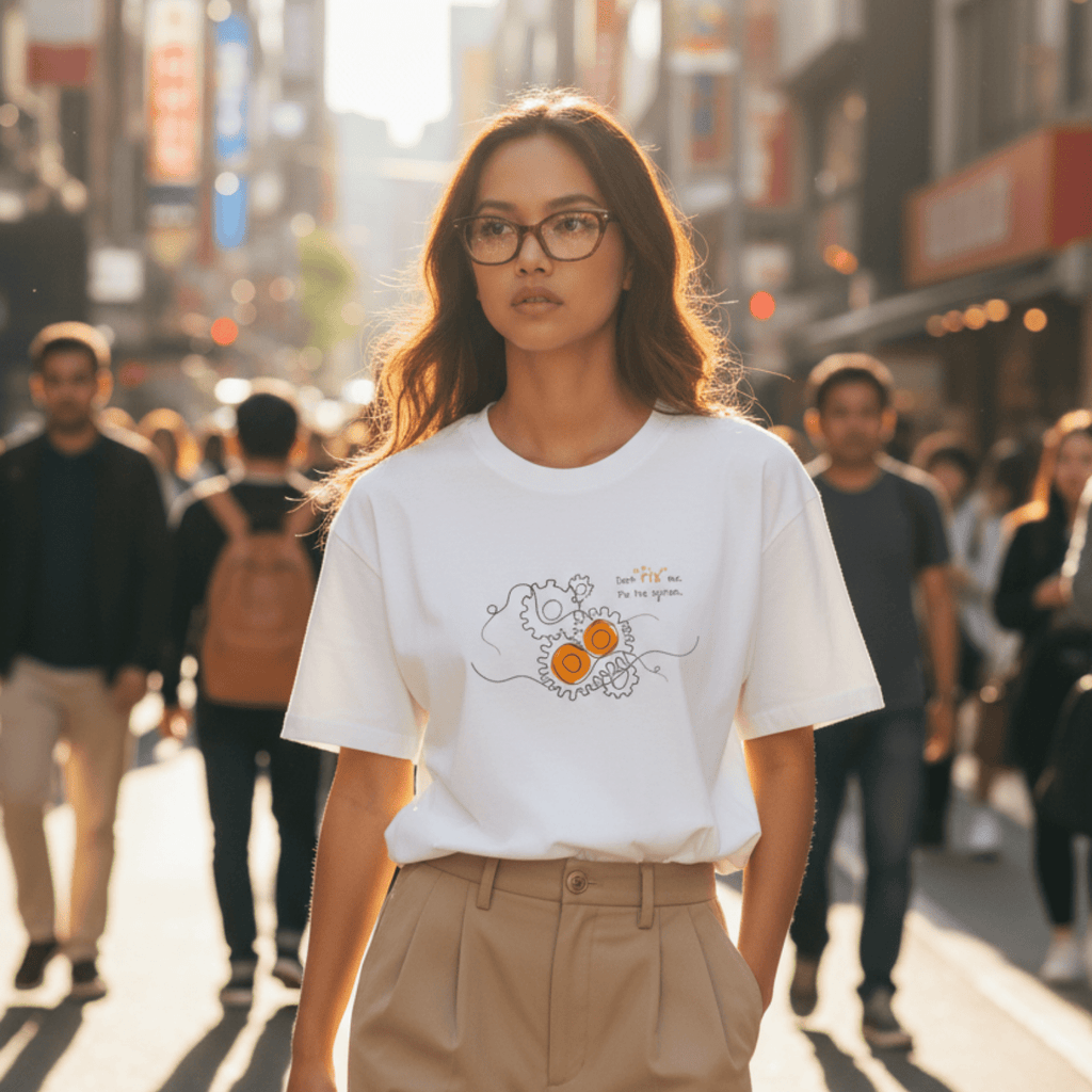 No Shit Shirts - Oversize Shirt (Frontprint Large): Don’t “fix” me. Fix the system. - Oversize Shirts - basic