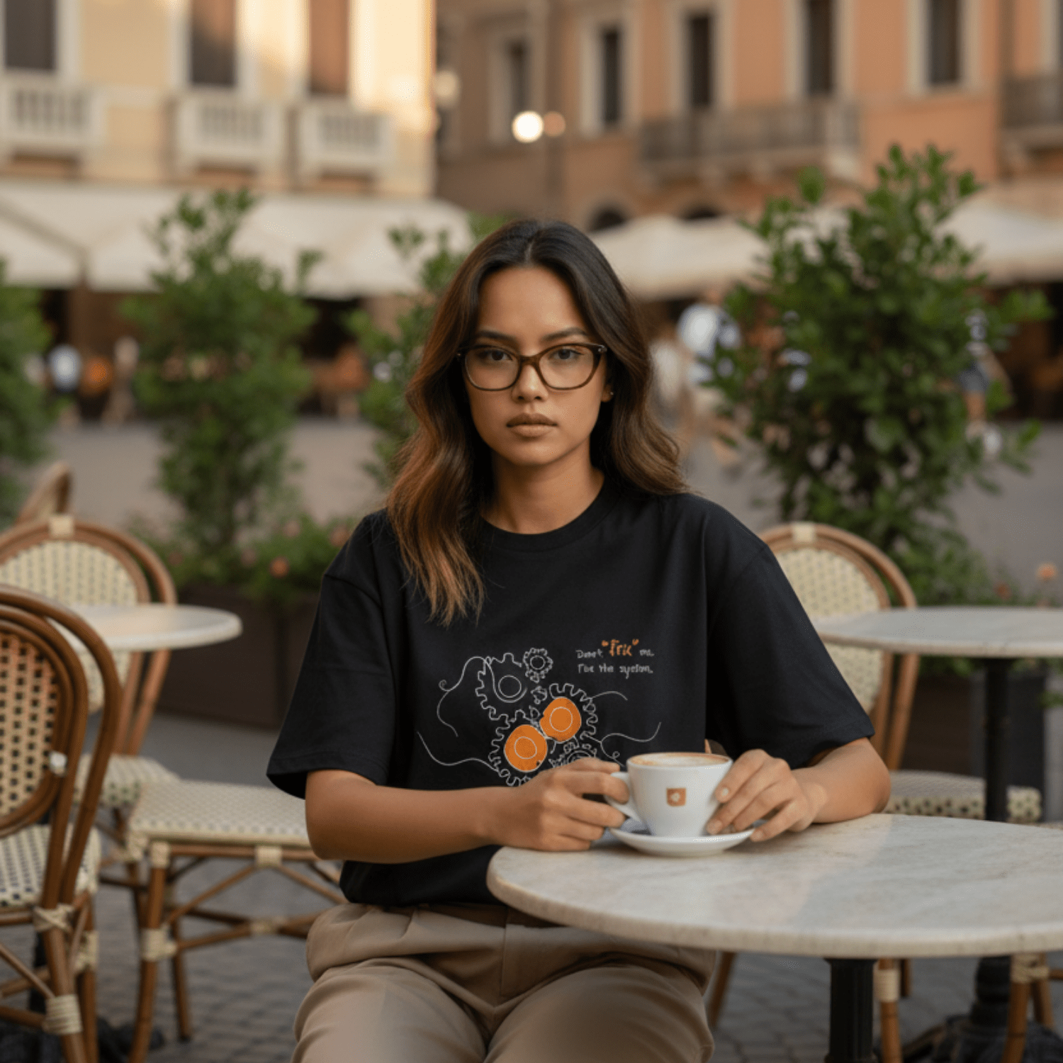 No Shit Shirts - Oversize Shirt (Frontprint Large): Don’t “fix” me. Fix the system. - Oversize Shirts - basic