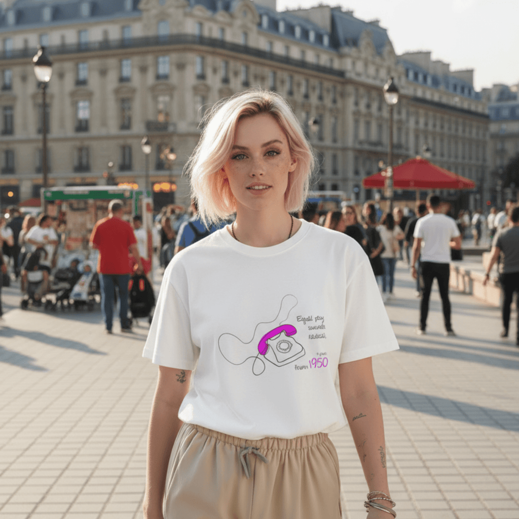 No Shit Shirts - Oversize Shirt (Frontprint Large): Equal pay sounds radical… if you’re from 1950. - Equal Pay - basic