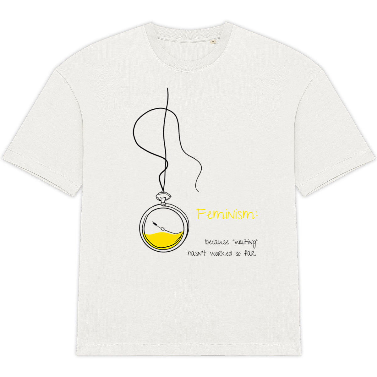 No Shit Shirts - Oversize Shirt (Frontprint Large): Feminism: because “waiting” hasn’t worked so far - Oversize Shirts - basic