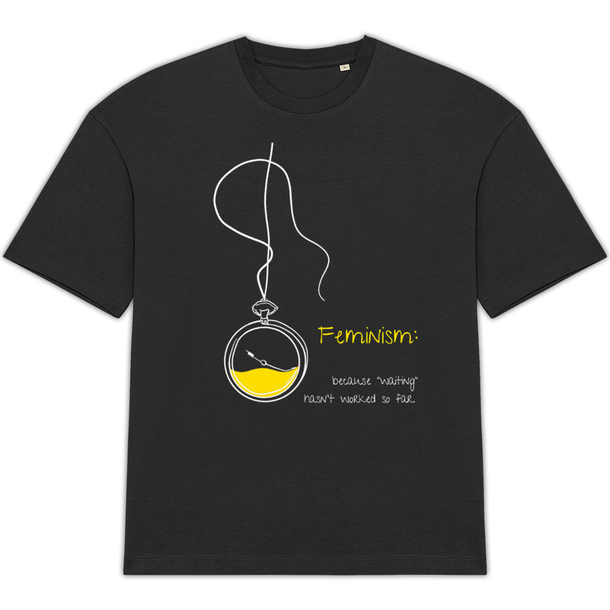 No Shit Shirts - Oversize Shirt (Frontprint Large): Feminism: because “waiting” hasn’t worked so far - Oversize Shirts - basic