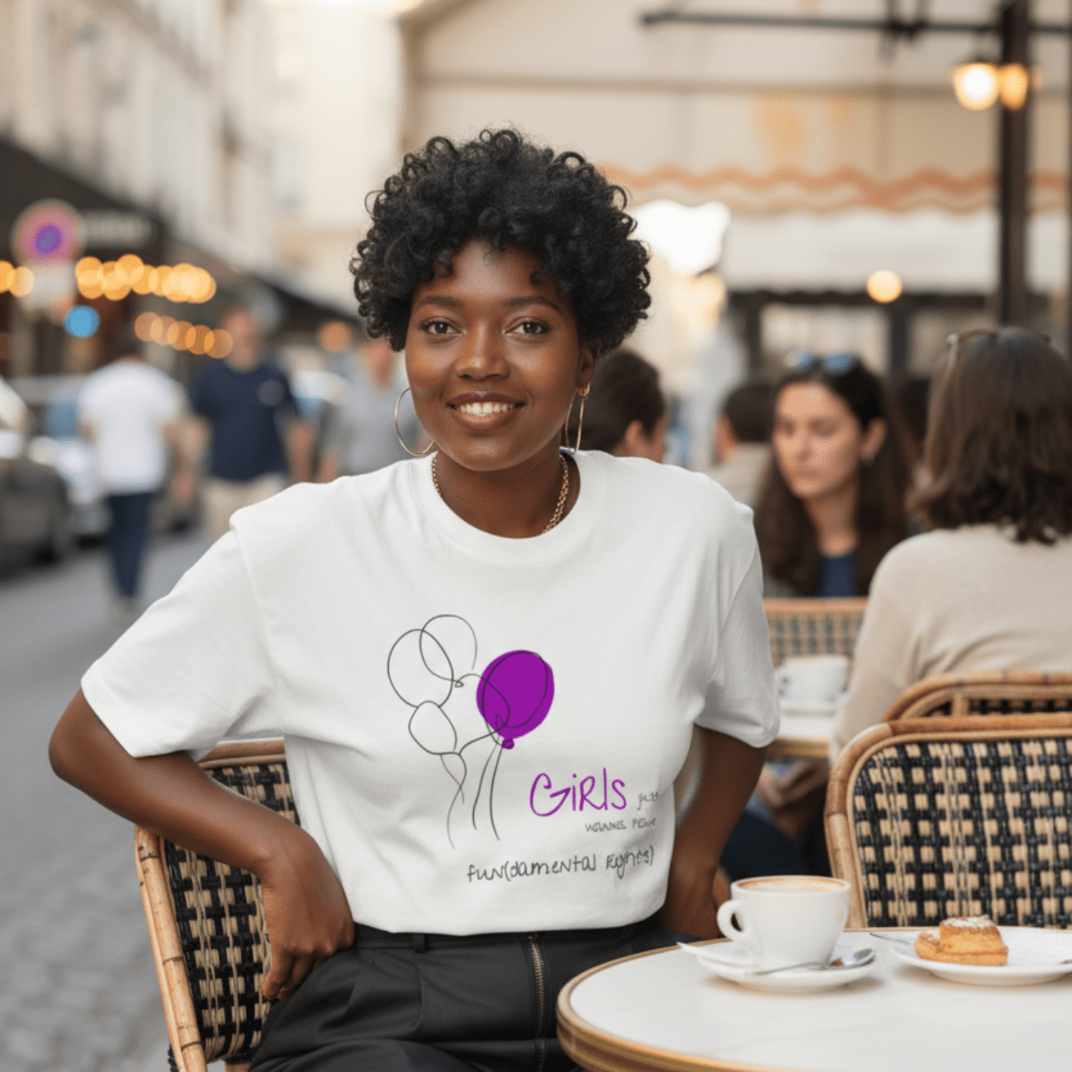 No Shit Shirts - Oversize Shirt (Frontprint Large): Girls just wanna have fun(damental rights) - Oversize Shirts - basic