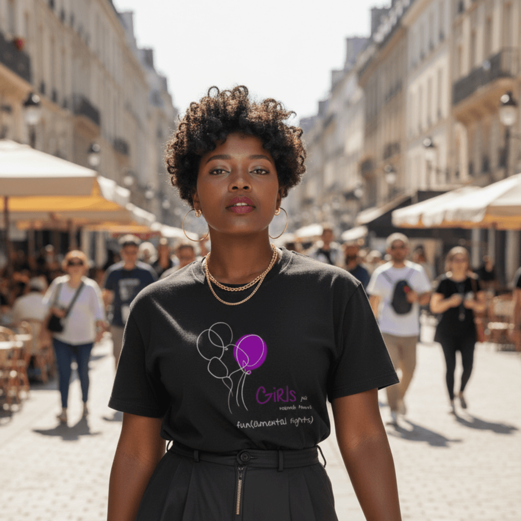 No Shit Shirts - Oversize Shirt (Frontprint Large): Girls just wanna have fun(damental rights) - Oversize Shirts - basic