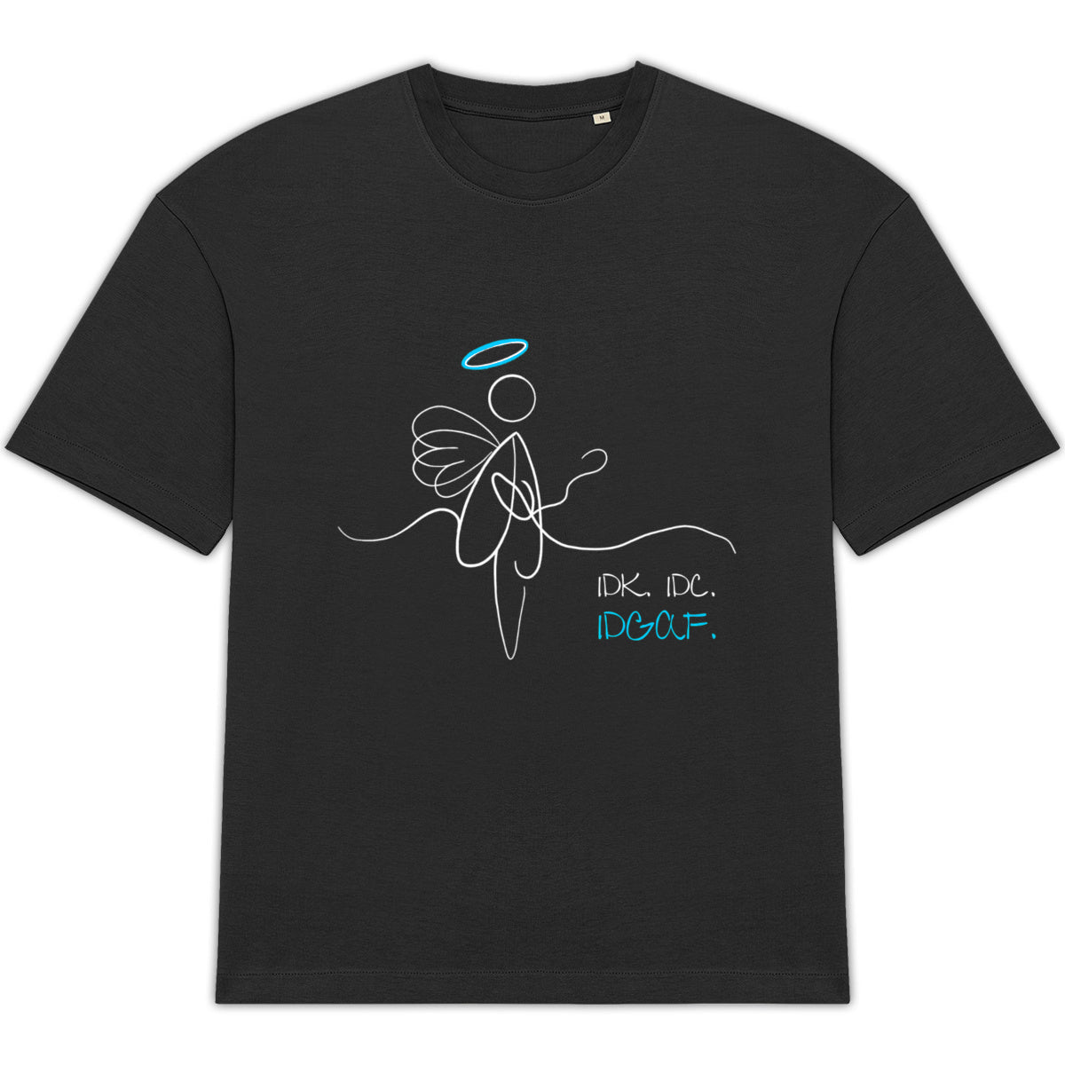 No Shit Shirts - Oversize Shirt (Frontprint Large): IDK. IDC. IDGAF. - Oversize Shirts - basic