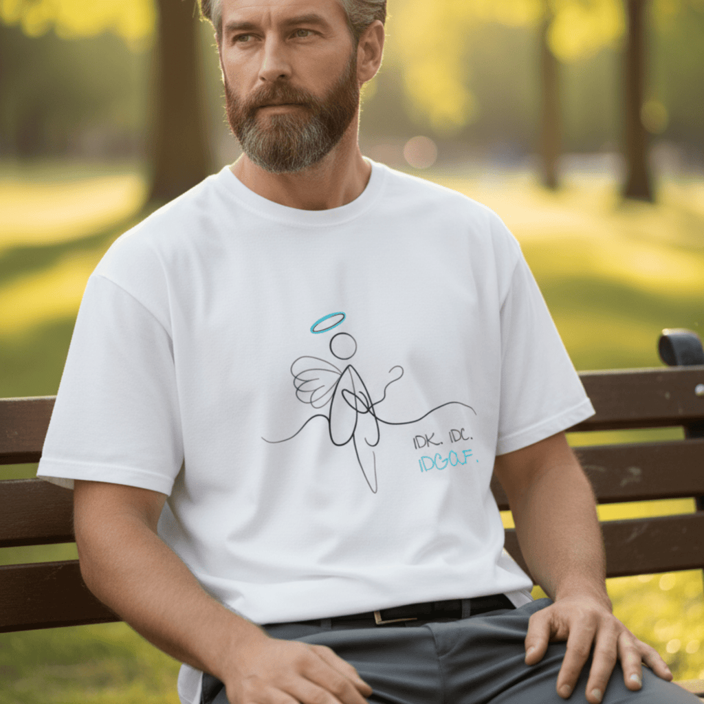 No Shit Shirts - Oversize Shirt (Frontprint Large): IDK. IDC. IDGAF. - Oversize Shirts - basic