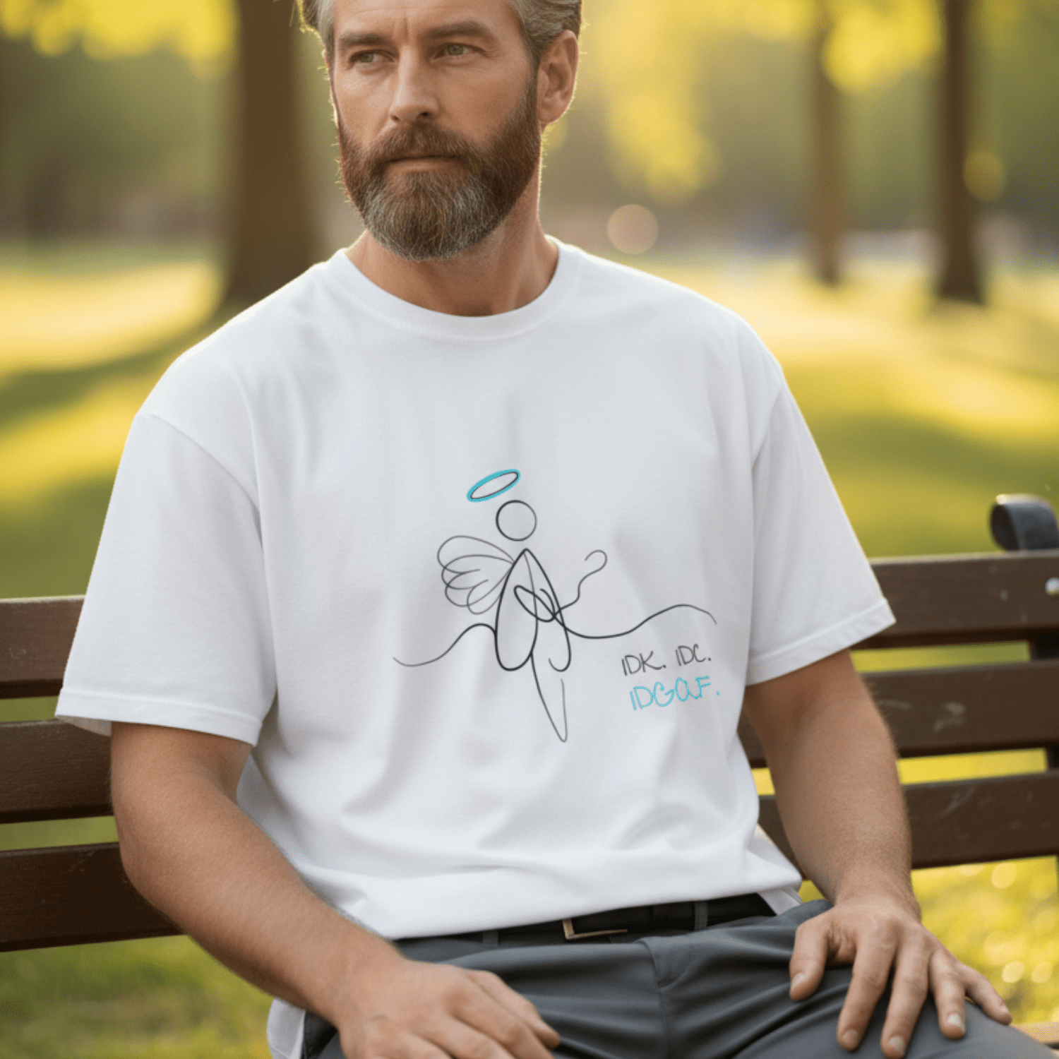 No Shit Shirts - Oversize Shirt (Frontprint Large): IDK. IDC. IDGAF. - Oversize Shirts - basic