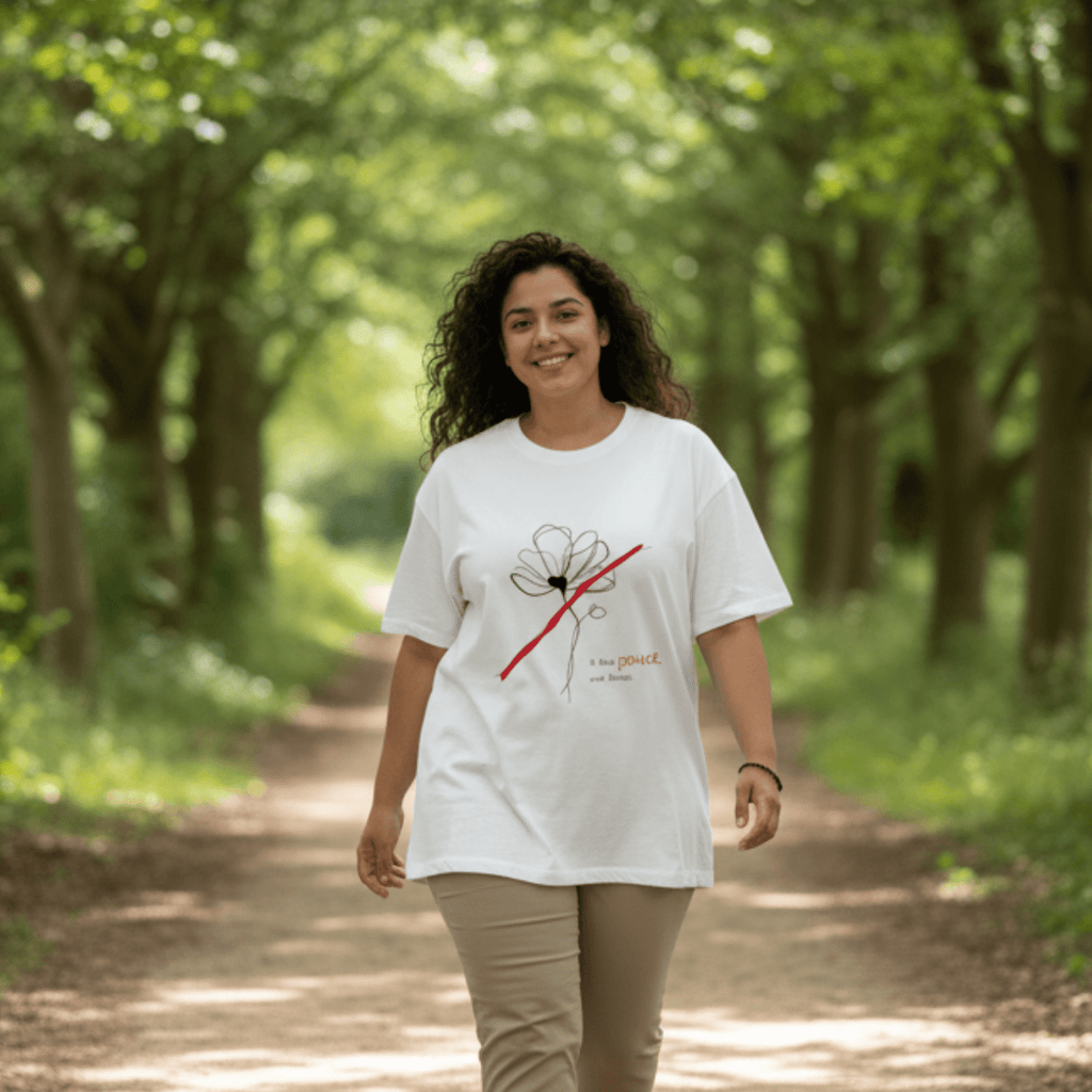 No Shit Shirts - Oversize Shirt (Frontprint Large): I’ll take power over flowers - Oversize Shirts - basic