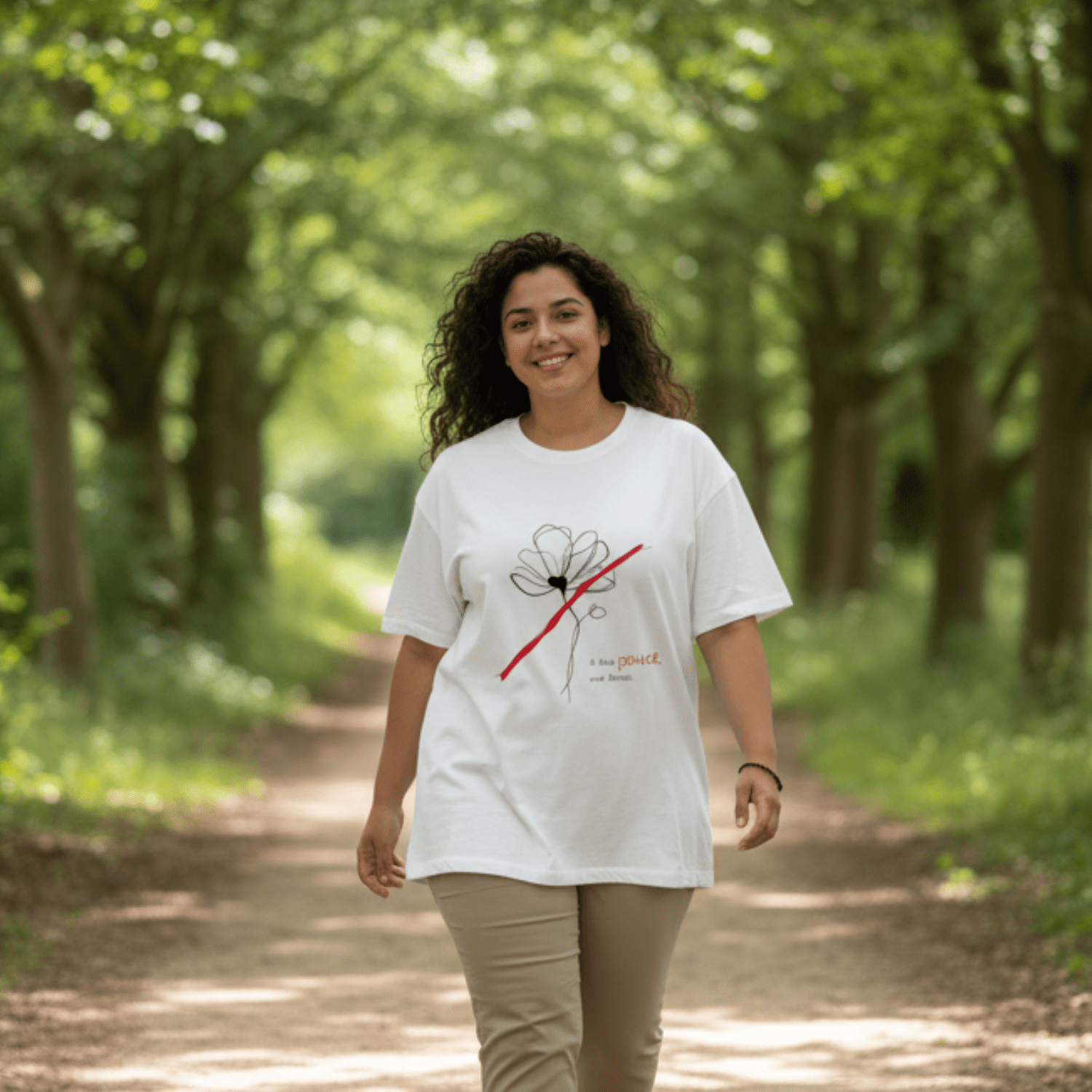 No Shit Shirts - Oversize Shirt (Frontprint Large): I’ll take power over flowers - Oversize Shirts - basic