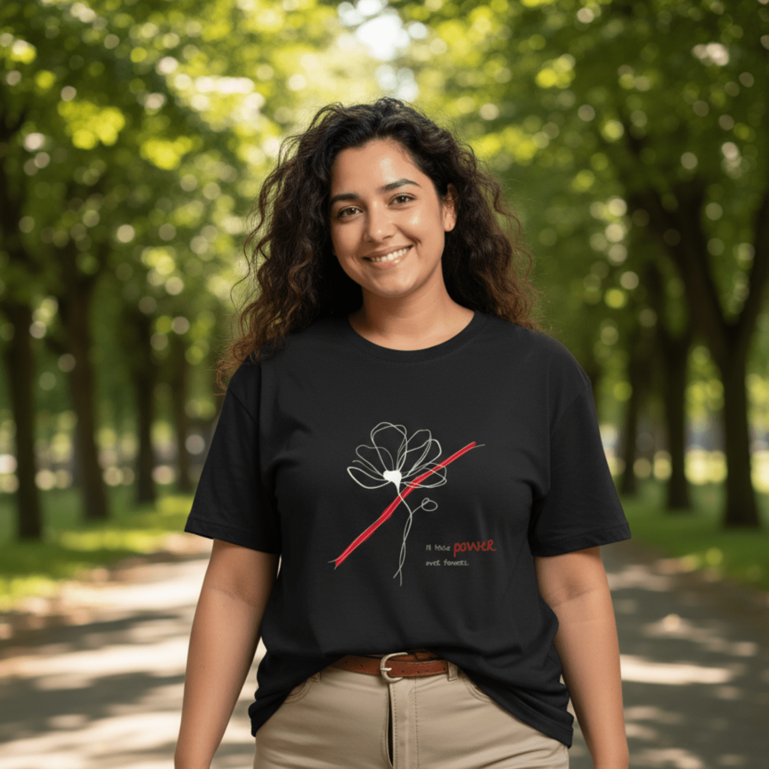 No Shit Shirts - Oversize Shirt (Frontprint Large): I’ll take power over flowers - Oversize Shirts - basic