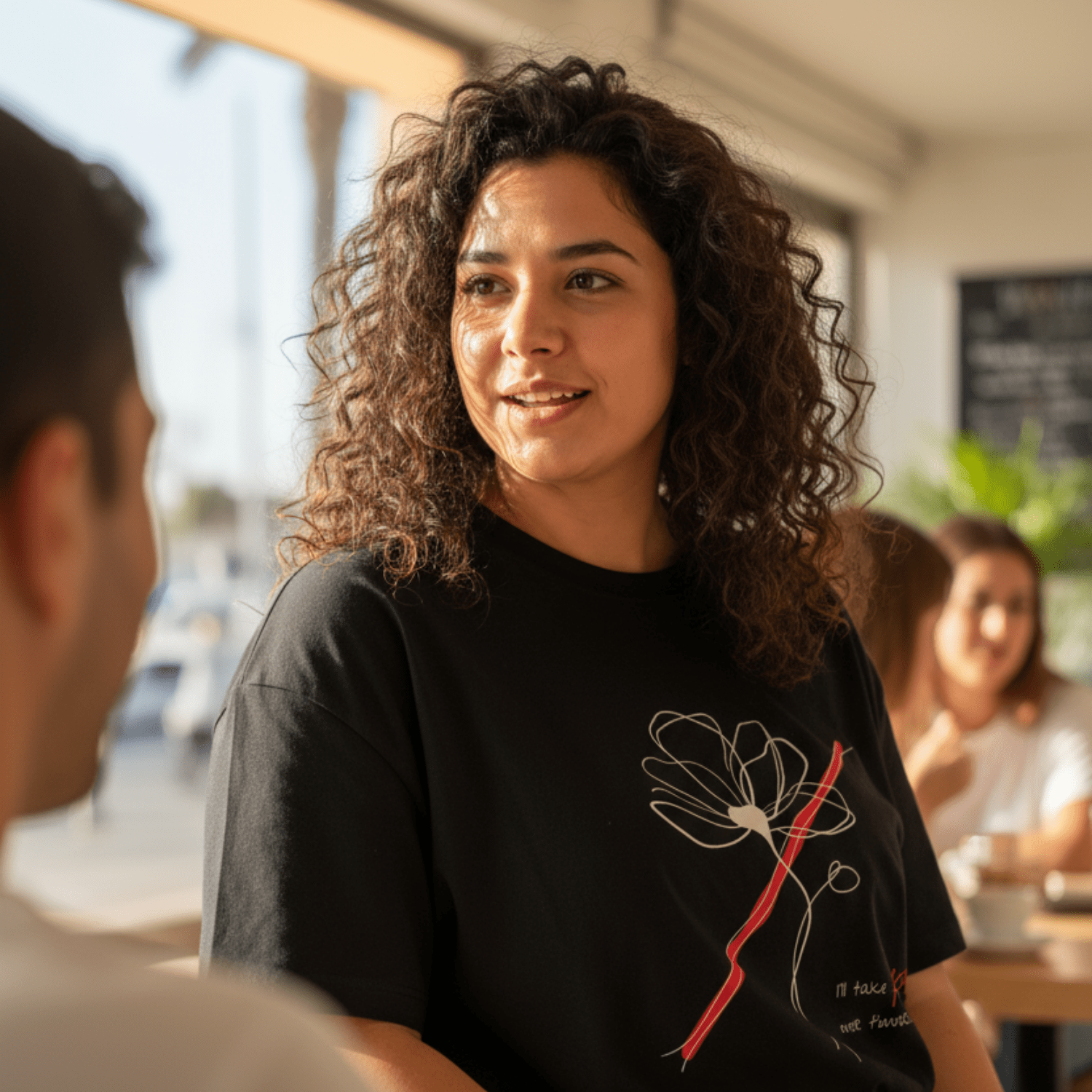 No Shit Shirts - Oversize Shirt (Frontprint Large): I’ll take power over flowers - Oversize Shirts - basic