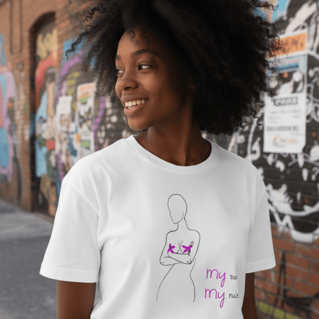 No Shit Shirts - Oversize Shirt (Frontprint Large): My Body, My Rules - Body & Autonomy & Sexism - basic
