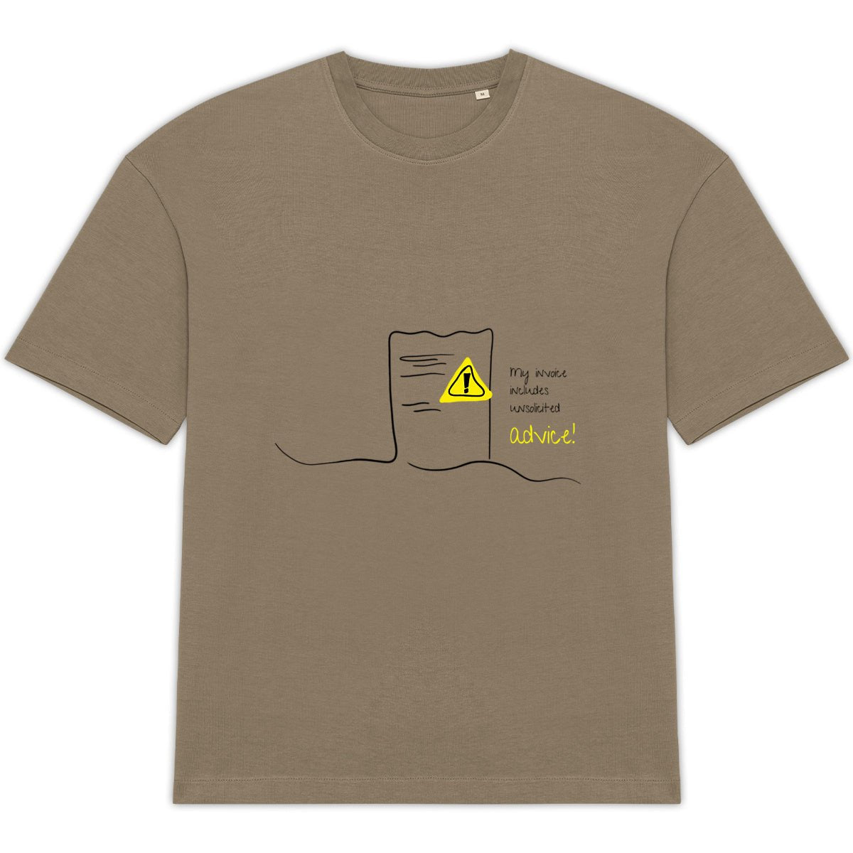 No Shit Shirts - Oversize Shirt (Frontprint Large): My invoice includes unsolicited advice. - Mansplaining - basic