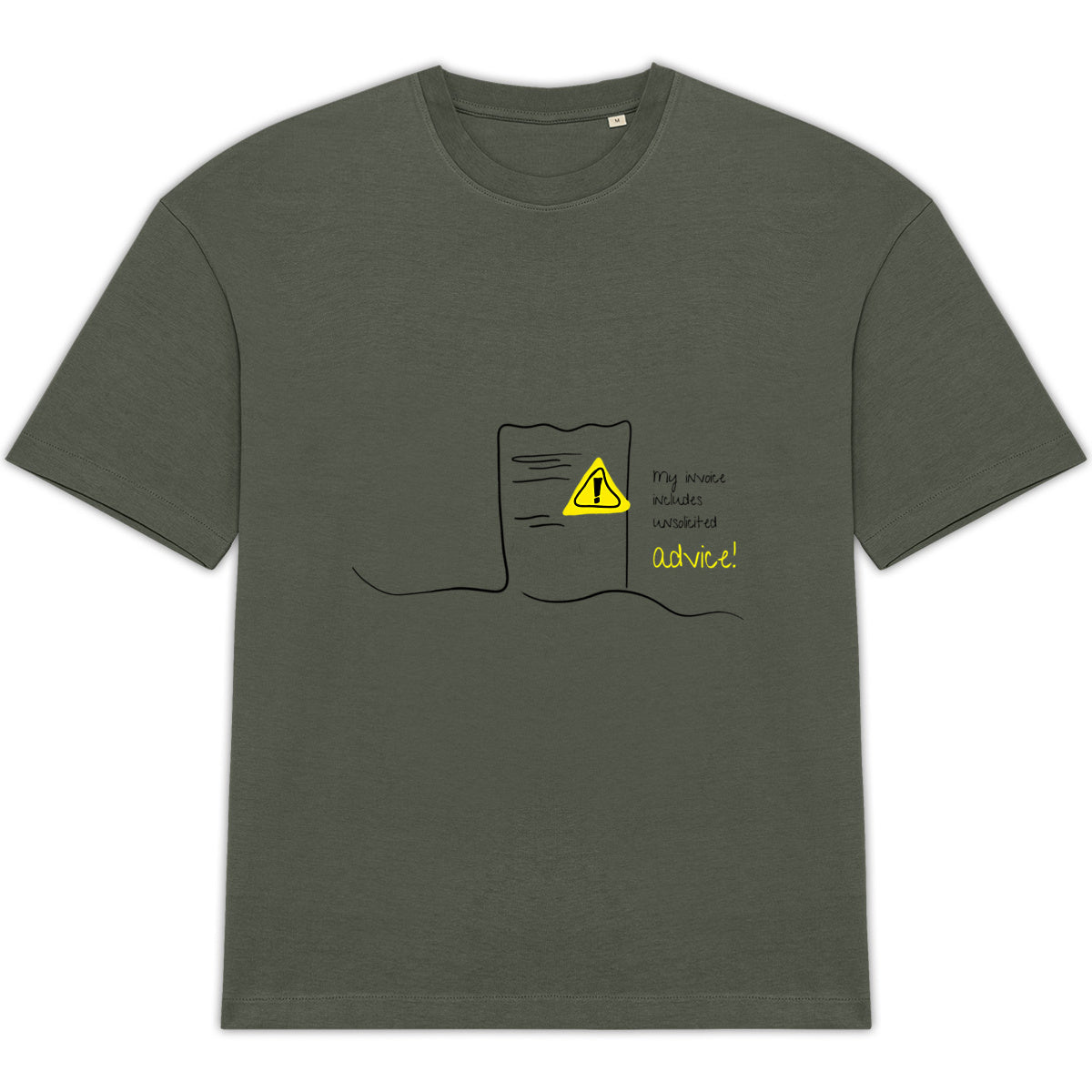 No Shit Shirts - Oversize Shirt (Frontprint Large): My invoice includes unsolicited advice. - Mansplaining - basic