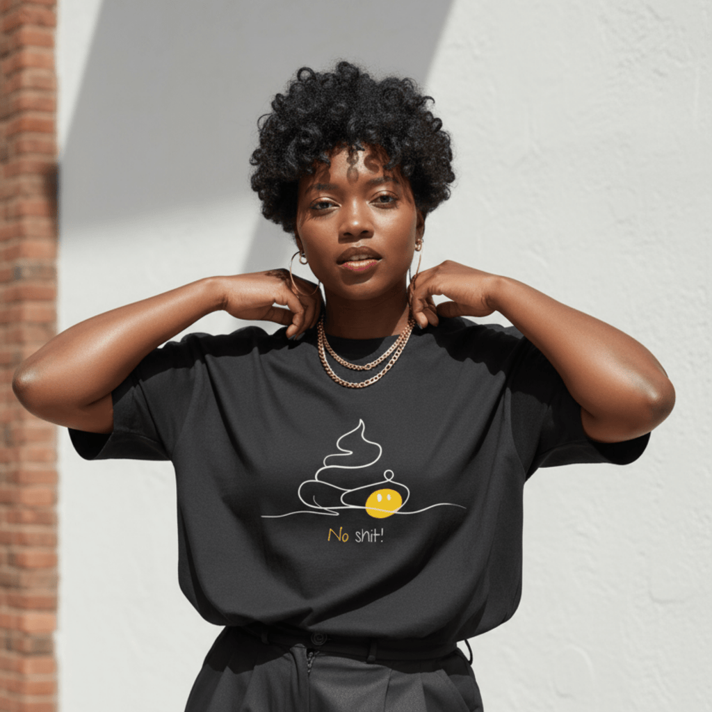 No Shit Shirts - Oversize Shirt (Frontprint Large): No Shit! - Oversize Shirts - basic