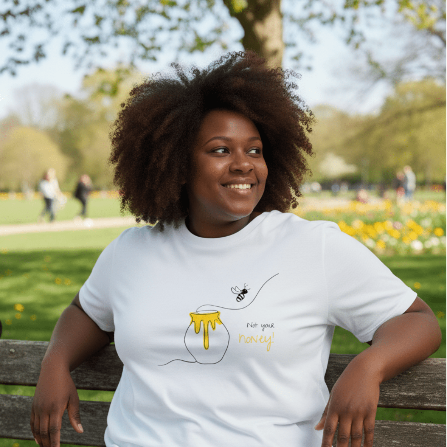 No Shit Shirts - Oversize Shirt (Frontprint Large): Not your honey - Body & Autonomy & Sexism - basic